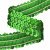 Тесьма с пайетками D4, шир. 30 мм/уп. 25+/-1 м, цвет зелёный - купить в Междуреченске. Цена: 1 087.39 руб.