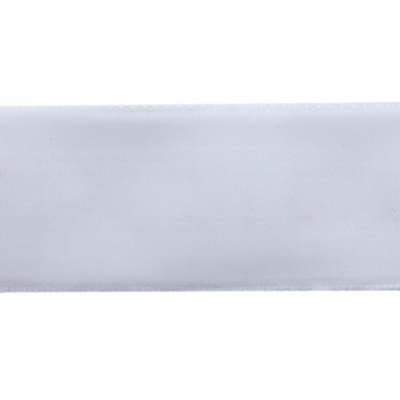 Лента бархатная нейлон, шир.25 мм, (упак. 45,7м), цв.01-белый - купить в Междуреченске. Цена: 981.09 руб.
