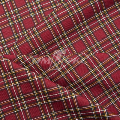 Ткань костюмная клетка 24379 2012, 230 гр/м2, шир.150см, цвет бордовый/бел/жел - купить в Междуреченске. Цена 539.74 руб.