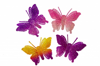 Бабочка декоративная пластиковая #12 - купить в Междуреченске. Цена: 7.09 руб.
