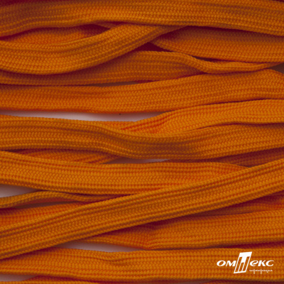 Шнур плетеный (плоский) d-12 мм, (уп.90+/-1м), 100% полиэстер, цв.267 - оранжевый - купить в Междуреченске. Цена: 8.62 руб.