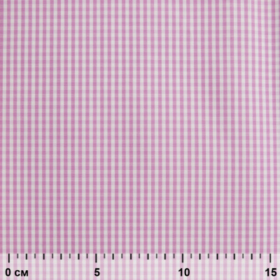 Ткань сорочечная Клетка Виши, 115 г/м2, 58% пэ,42% хл, шир.150 см, цв.1-розовый, (арт.111) - купить в Междуреченске. Цена 306.69 руб.