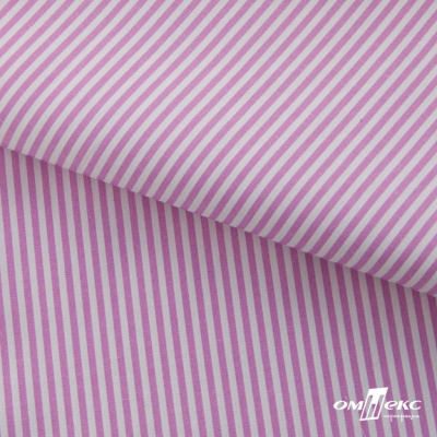 Ткань сорочечная Полоска Кенди, 115 г/м2, 58% пэ,42% хл, шир.150 см, цв.1-розовый, (арт.110) - купить в Междуреченске. Цена 306.69 руб.