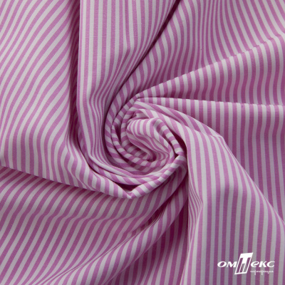 Ткань сорочечная Полоска Кенди, 115 г/м2, 58% пэ,42% хл, шир.150 см, цв.1-розовый, (арт.110) - купить в Междуреченске. Цена 306.69 руб.