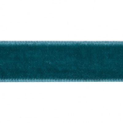 Лента бархатная нейлон, шир.12 мм, (упак. 45,7м), цв.65-изумруд - купить в Междуреченске. Цена: 392 руб.