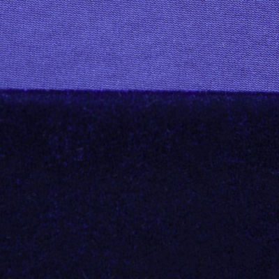 Бархат стрейч №14, 240 гр/м2, шир.160 см, (2,6 м/кг), цвет т.синий - купить в Междуреченске. Цена 740.88 руб.