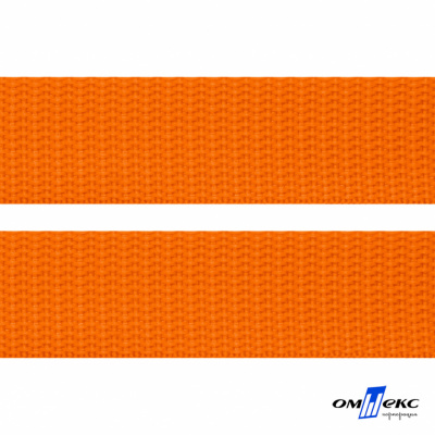 Оранжевый- цв.523 -Текстильная лента-стропа 550 гр/м2 ,100% пэ шир.25 мм (боб.50+/-1 м) - купить в Междуреченске. Цена: 405.80 руб.