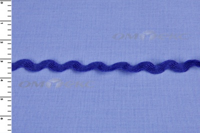 Тесьма плетеная "Вьюнчик"/синий - купить в Междуреченске. Цена: 40.72 руб.