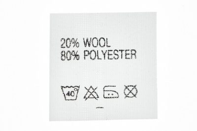 Состав и уход 20% wool 80% poliester - купить в Междуреченске. Цена: 64.21 руб.
