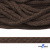 Шнур плетеный d-6 мм, 70% хлопок 30% полиэстер, уп.90+/-1 м, цв.1073-т.коричневый - купить в Междуреченске. Цена: 594 руб.