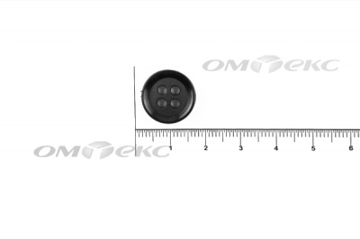 51400/15 мм (4 пр) черные пуговицы - купить в Междуреченске. Цена: 0.67 руб.