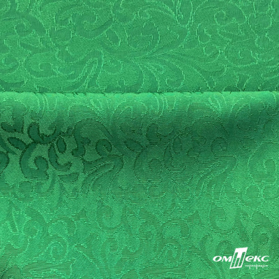 Ткань жаккард королевский, 100% полиэстр 180 г/м 2, шир.150 см, цв-зеленый - купить в Междуреченске. Цена 293.39 руб.