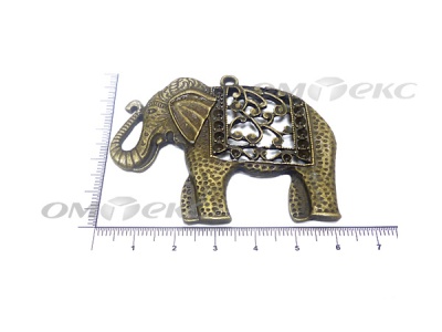 Декоративный элемент для творчества из металла "Слон"  - купить в Междуреченске. Цена: 26.66 руб.