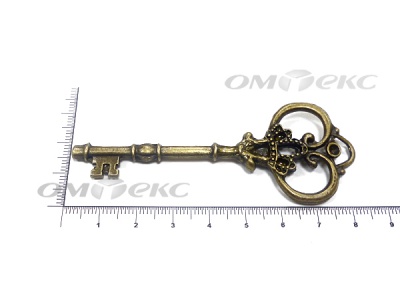 Декоративный элемент для творчества из металла "Ключ"8,5 см  - купить в Междуреченске. Цена: 26.66 руб.