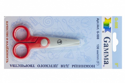 Ножницы G-508 детские 130 мм - купить в Междуреченске. Цена: 118.32 руб.