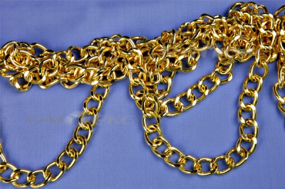 Цепь металл декоративная №11 (17*13) золото (10+/-1 м)  - купить в Междуреченске. Цена: 1 341.87 руб.