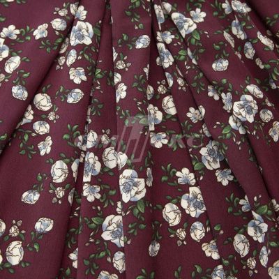 Плательная ткань "Фламенко" 3.3, 80 гр/м2, шир.150 см, принт растительный - купить в Междуреченске. Цена 317.46 руб.