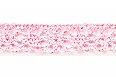 Тесьма кружевная 0621-1607, шир. 15 мм/уп. 20+/-1 м, цвет 096-розовый - купить в Междуреченске. Цена: 302.42 руб.