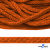 Шнур плетеный d-6 мм, 70% хлопок 30% полиэстер, уп.90+/-1 м, цв.1066-апельсин - купить в Междуреченске. Цена: 588 руб.