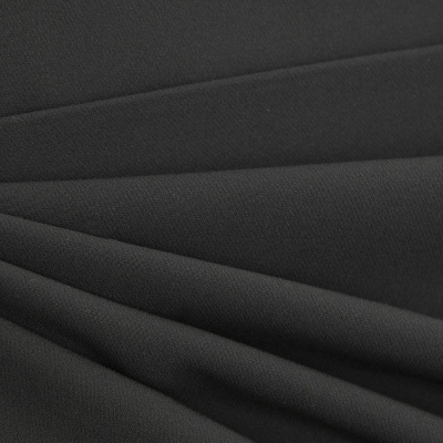 Костюмная ткань "Элис", 220 гр/м2, шир.150 см, цвет чёрный - купить в Междуреченске. Цена 308 руб.