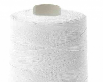 Швейные нитки (армированные) 28S/2, нам. 2 500 м, цвет белый - купить в Междуреченске. Цена: 148.95 руб.