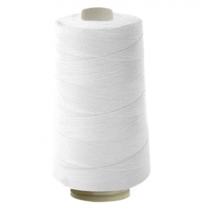 Швейные нитки (армированные) 28S/2, нам. 2 500 м, цвет белый - купить в Междуреченске. Цена: 148.95 руб.