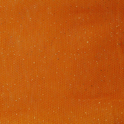 Сетка Глиттер, 24 г/м2, шир.145 см., оранжевый - купить в Междуреченске. Цена 117.24 руб.