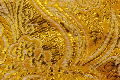 Ткань костюмная жаккард №12, 140 гр/м2, шир.150см, цвет жёлтый - купить в Междуреченске. Цена 383.29 руб.