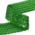 Тесьма с пайетками D4, шир. 35 мм/уп. 25+/-1 м, цвет зелёный - купить в Междуреченске. Цена: 1 321.65 руб.