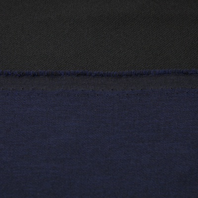 Ткань костюмная 26150 2009, 214 гр/м2, шир.150см, цвет т.синий - купить в Междуреченске. Цена 358.58 руб.