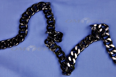 Цепь металл декоративная №9 (13,5*16,5) черная (10+/-1 м)  - купить в Междуреченске. Цена: 808.92 руб.