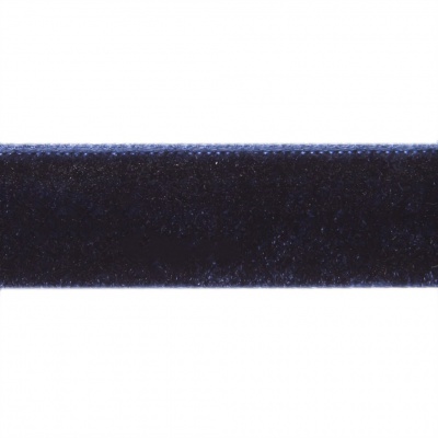Лента бархатная нейлон, шир.12 мм, (упак. 45,7м), цв.180-т.синий - купить в Междуреченске. Цена: 411.60 руб.