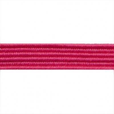 Резиновые нити с текстильным покрытием, шир. 6 мм ( упак.30 м/уп), цв.- 84-фуксия - купить в Междуреченске. Цена: 155.22 руб.