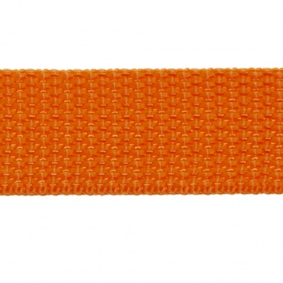 Стропа текстильная, шир. 25 мм (в нам. 50+/-1 ярд), цвет оранжевый - купить в Междуреченске. Цена: 409.94 руб.