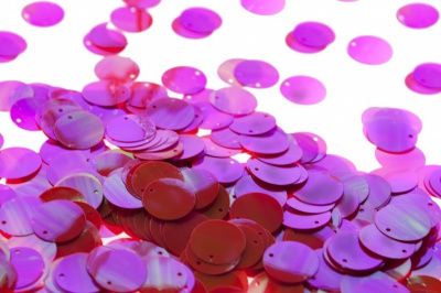 Пайетки "ОмТекс" россыпью,CREAM,круг 20 мм/упак.50+/-2 гр, цв. 15-розовый - купить в Междуреченске. Цена: 80.12 руб.