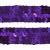 Тесьма с пайетками 12, шир. 20 мм/уп. 25+/-1 м, цвет фиолет - купить в Междуреченске. Цена: 778.19 руб.