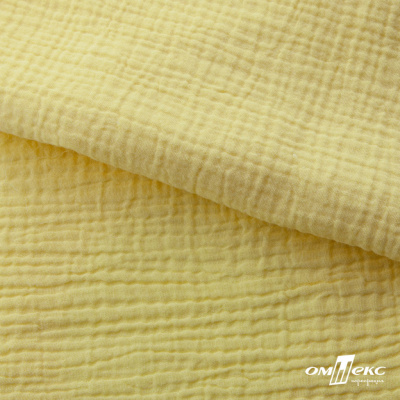 Ткань Муслин, 100% хлопок, 125 гр/м2, шир. 135 см (12-0824) цв.лимон нюд - купить в Междуреченске. Цена 337.25 руб.