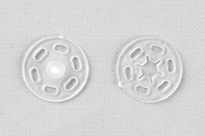 Кнопки пришивные пластиковые 15 мм, блистер 24шт, цв.-прозрачные - купить в Междуреченске. Цена: 68.79 руб.