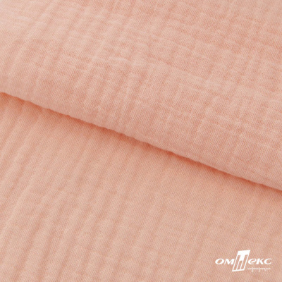 Ткань Муслин, 100% хлопок, 125 гр/м2, шир. 140 см #201 цв.(18)-розовый персик - купить в Междуреченске. Цена 464.97 руб.