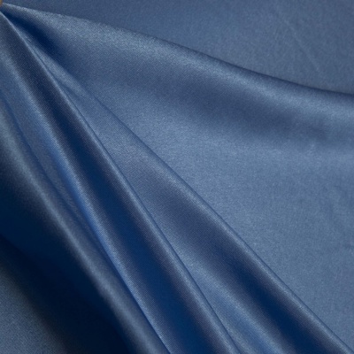 Поли креп-сатин 16-4132, 125 (+/-5) гр/м2, шир.150см, цвет голубой - купить в Междуреченске. Цена 155.57 руб.