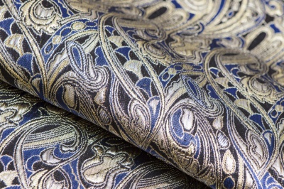 Ткань костюмная жаккард, 135 гр/м2, шир.150см, цвет синий№18 - купить в Междуреченске. Цена 441.95 руб.