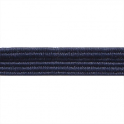 Резиновые нити с текстильным покрытием, шир. 6 мм ( упак.30 м/уп), цв.- 117-т.синий - купить в Междуреченске. Цена: 152.05 руб.