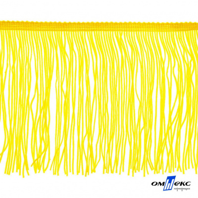 Бахрома для одежды (вискоза), шир.15 см, (упак.10 ярд), цв. 34 - жёлтый - купить в Междуреченске. Цена: 617.40 руб.