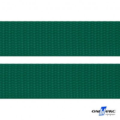 Зелёный- цв.876 -Текстильная лента-стропа 550 гр/м2 ,100% пэ шир.20 мм (боб.50+/-1 м) - купить в Междуреченске. Цена: 318.85 руб.