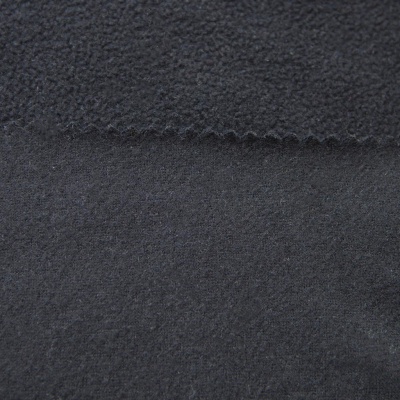 Флис DTY, 130 г/м2, шир. 150 см, цвет чёрный - купить в Междуреченске. Цена 694.22 руб.