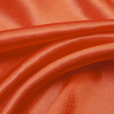 Поли креп-сатин 18-1445, 120 гр/м2, шир.150см, цвет оранжевый - купить в Междуреченске. Цена 155.57 руб.