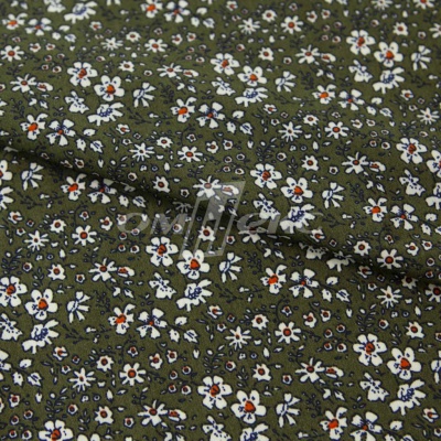 Плательная ткань "Фламенко" 11.2, 80 гр/м2, шир.150 см, принт растительный - купить в Междуреченске. Цена 259.21 руб.