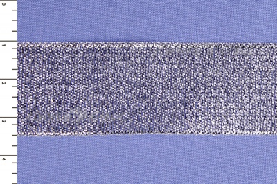 Лента парча MR-25, 25мм (33 м)  серебро - купить в Междуреченске. Цена: 403.62 руб.