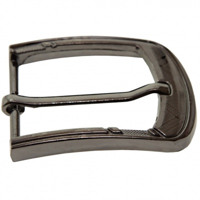 Пряжка металлическая для мужского ремня SC035#3 (шир.ремня 40 мм), цв.-тем.никель - купить в Междуреченске. Цена: 43.93 руб.