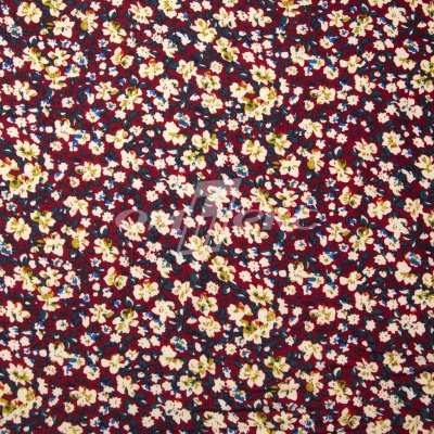 Плательная ткань "Софи" 5.1, 75 гр/м2, шир.150 см, принт растительный - купить в Междуреченске. Цена 243.96 руб.